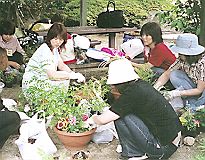 6/17ガーデニング(寄せ植え)講習会風景
